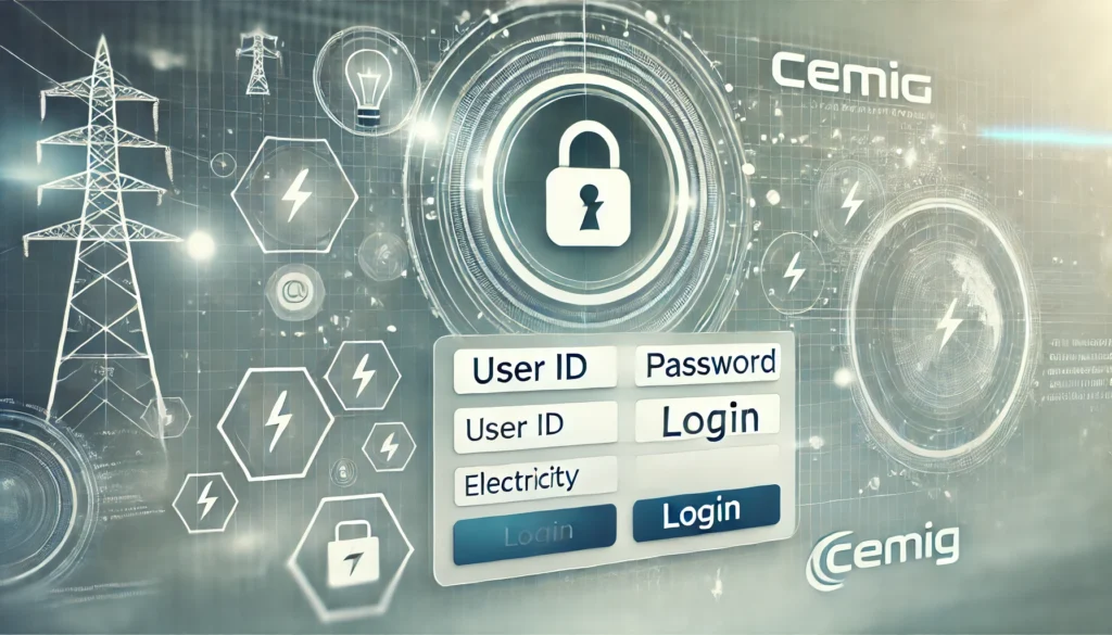 DALL·E 2024 10 22 01.26.01 A clean and modern user interface of a login page with the CEMIG logo in the corner. The background shows a blend of digital icons representing energy